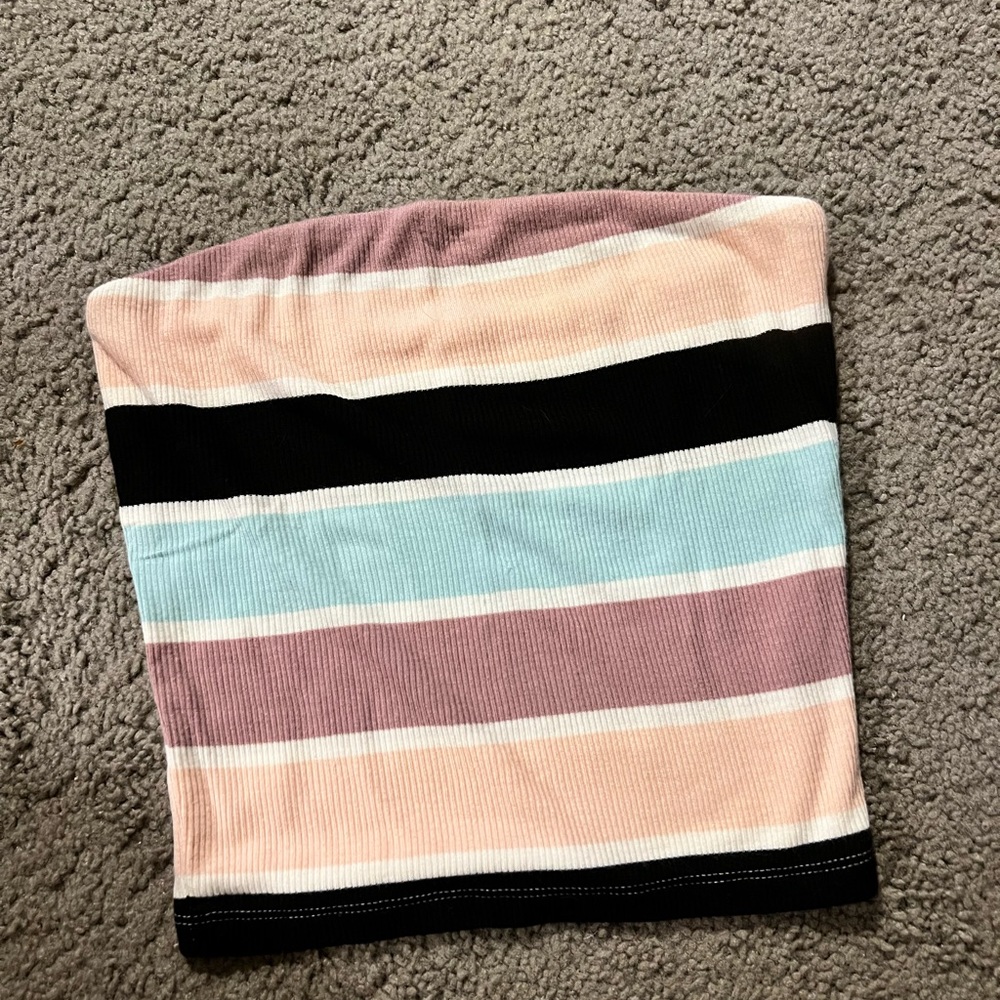 striped tube top